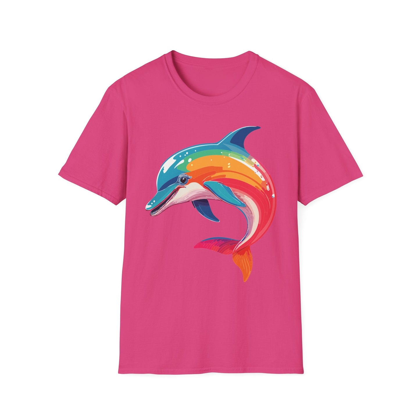 Dolphin Shirt For Unisex 100 Percent Ring Spun Cotton Gildan Softstyle 64000 Short Sleeve Tee