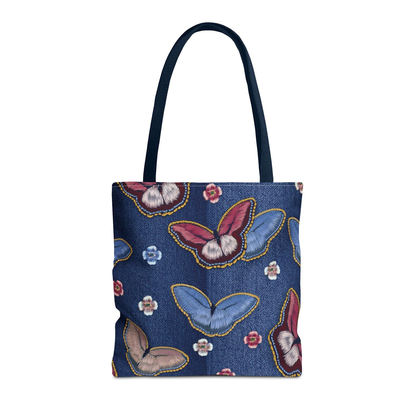 Denim Fabric Imitation Print Unisex Canvas Bag Poly Spun 3 Sizes Tote Bag 180