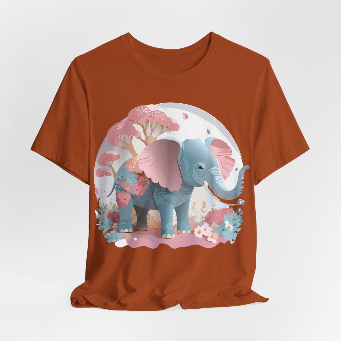 Adelpha Graphic Tee Unisex Vintage Inspired Artwork Elephant Short Sleeve Shirt Premium