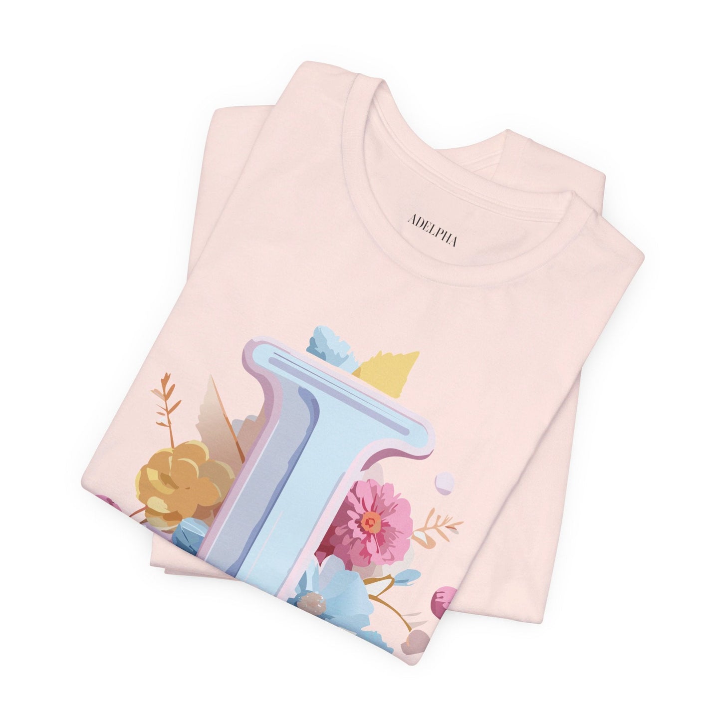 Letter I Shirt Graphic Tee Unisex Vintage Inspired Adelpha Artwork Premium Short Sleeve Tee