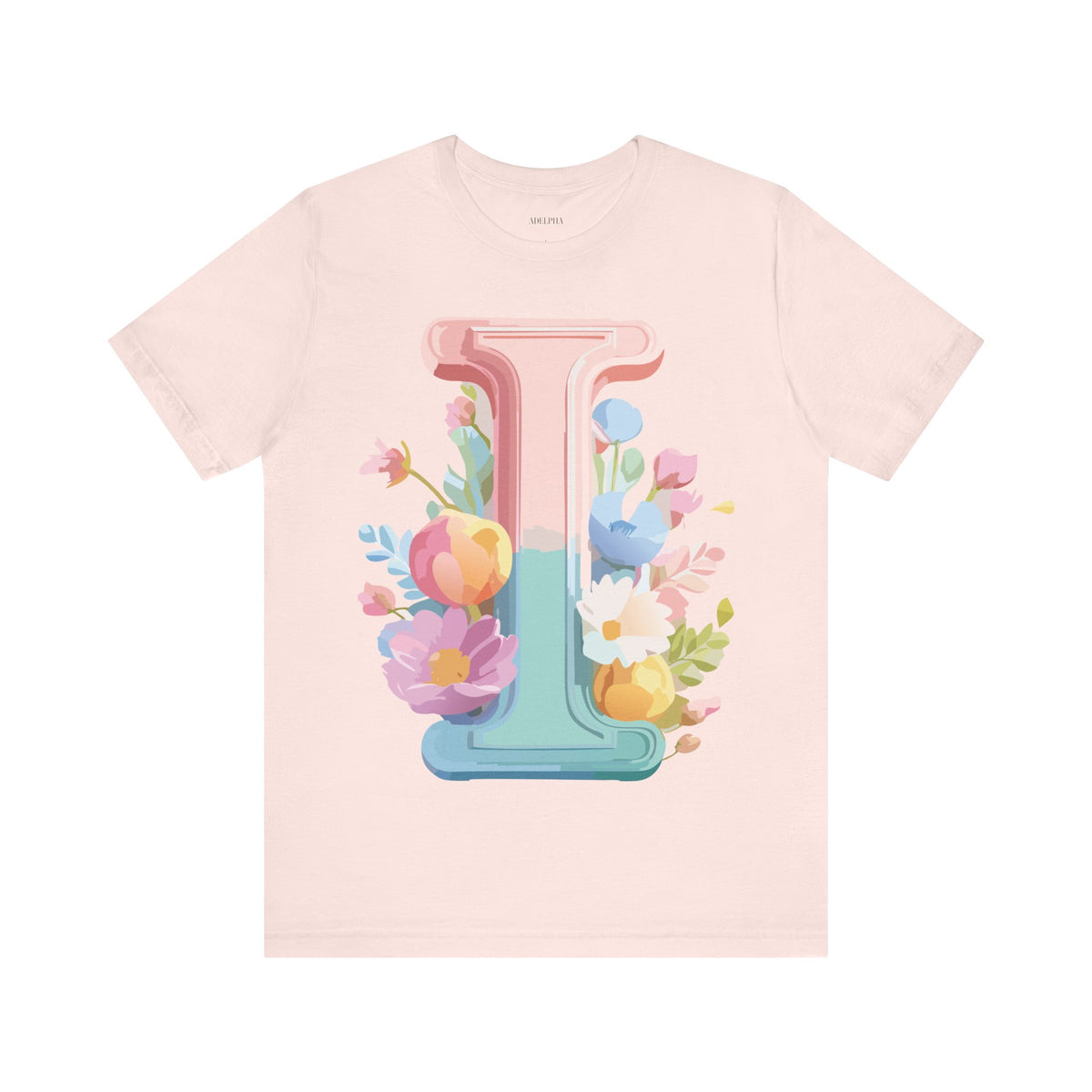 Letter I Graphic Unisex Cotton Bella+Canvas Tee with Art Letter Design