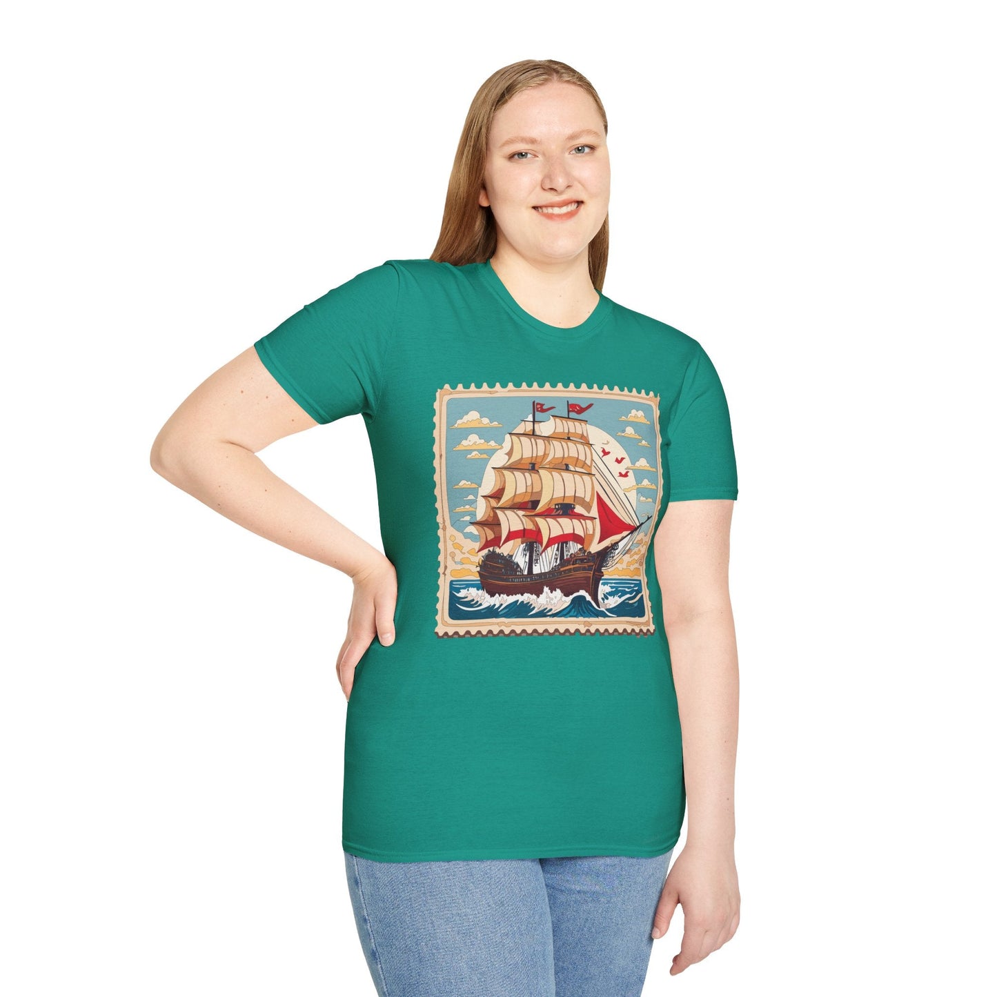 Ship T Shirts Frigate T Shirts Vessel Tee Shirt Unisex Softstyle Gildan 64000 Cotton Tee