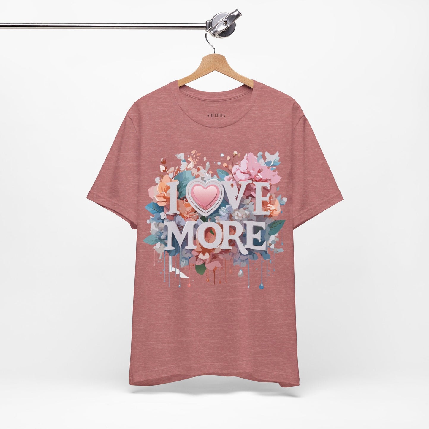 Valentine Day Graphic Unisex 100 Cotton Vintage Artwork with Love and Flower Design Tee 17