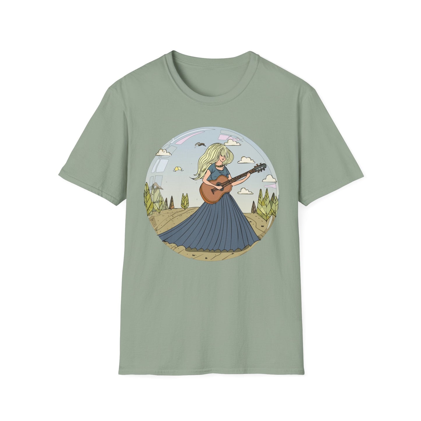 Womens Graphic T Shirt Art Design Tee Softstyle Cotton Ring-Spun Unisex Short Sleeve