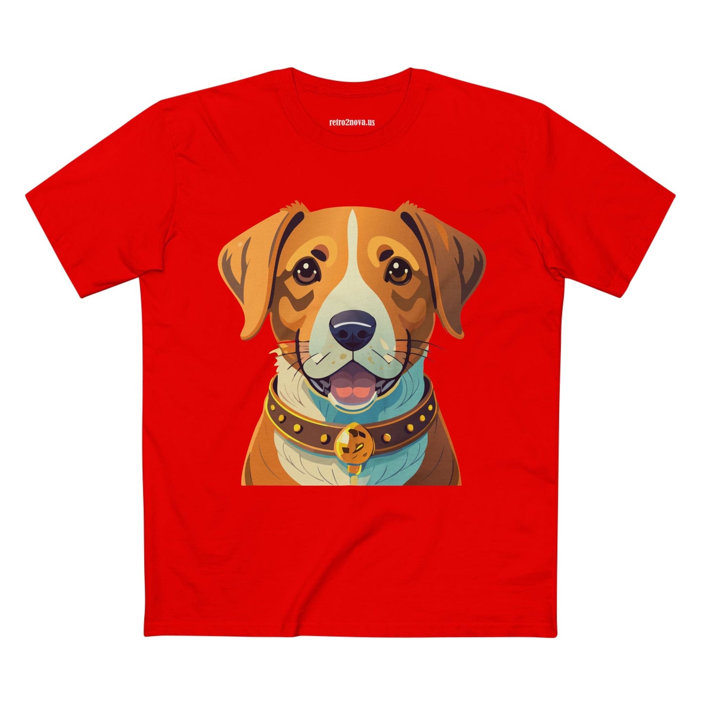 Retro2Nova Unisex Dog Shirt Premium Cotton Tee With Original Art Design Animal Print For Everyday Comfort
