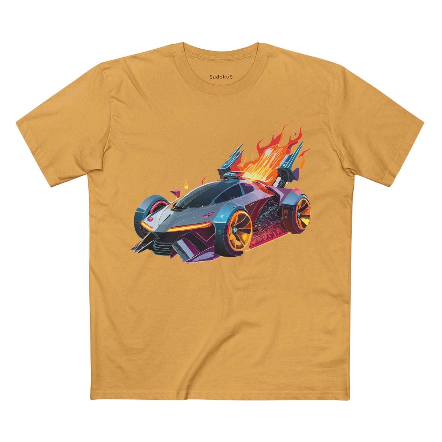 Car Graphic Unisex 100 Cotton Staple Tee 2