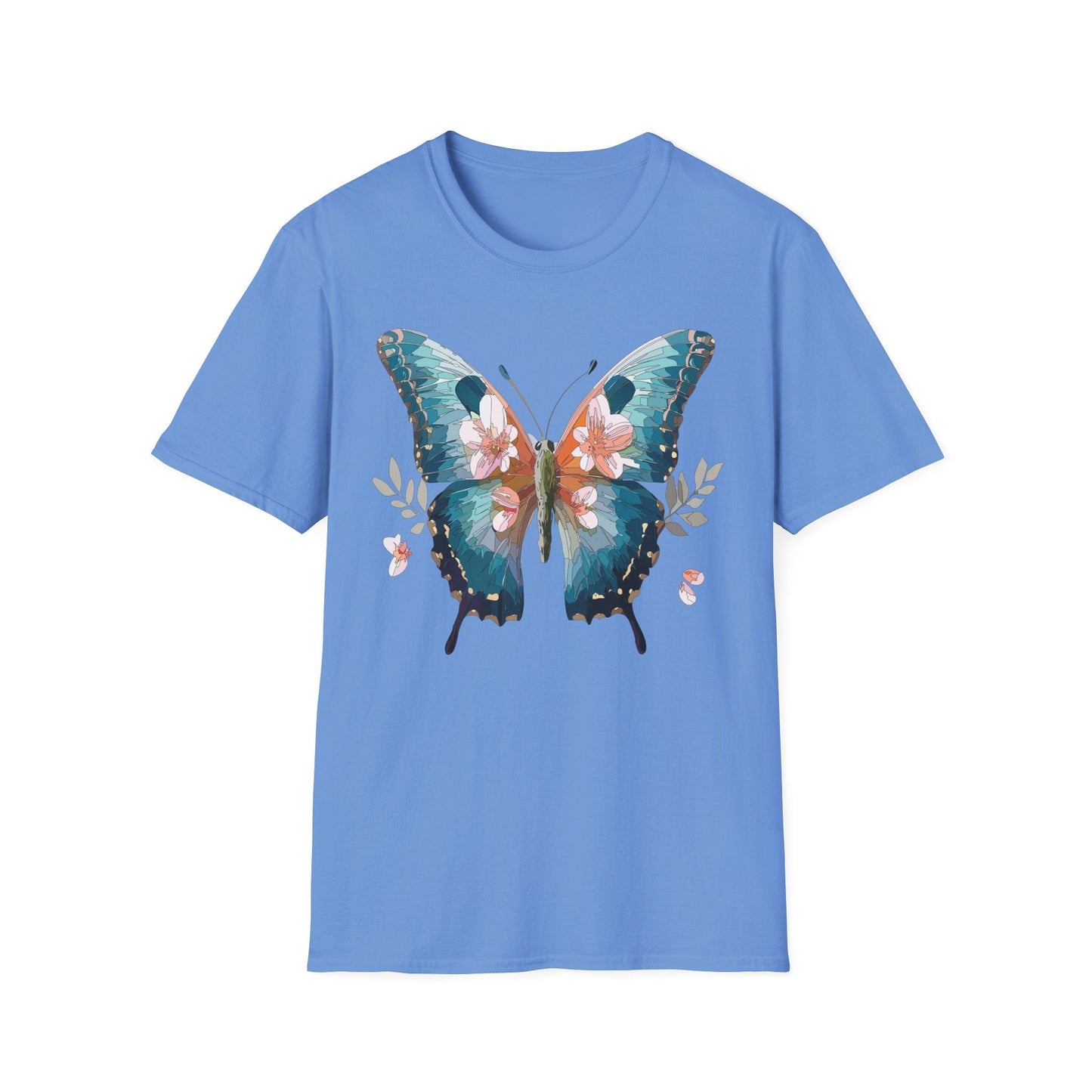 Butterfly Shirt Unisex T Shirt Monarch Butterfly Print Gildan Softstyle 64000 Cotton Tee Classic