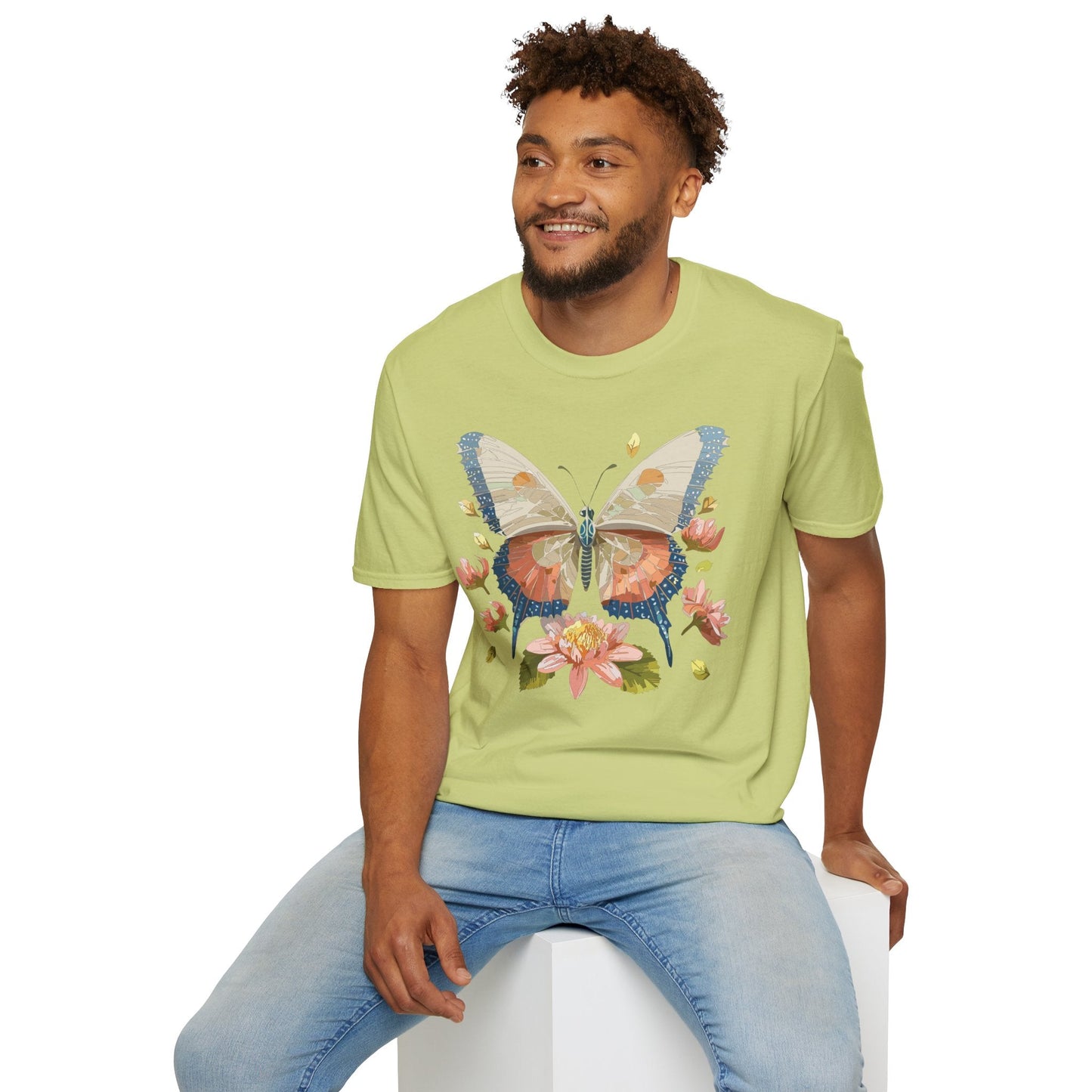 Butterfly Shirt Unisex Softstyle T Shirt Gildan 64000 100 Cotton Monarch Butterfly Gift