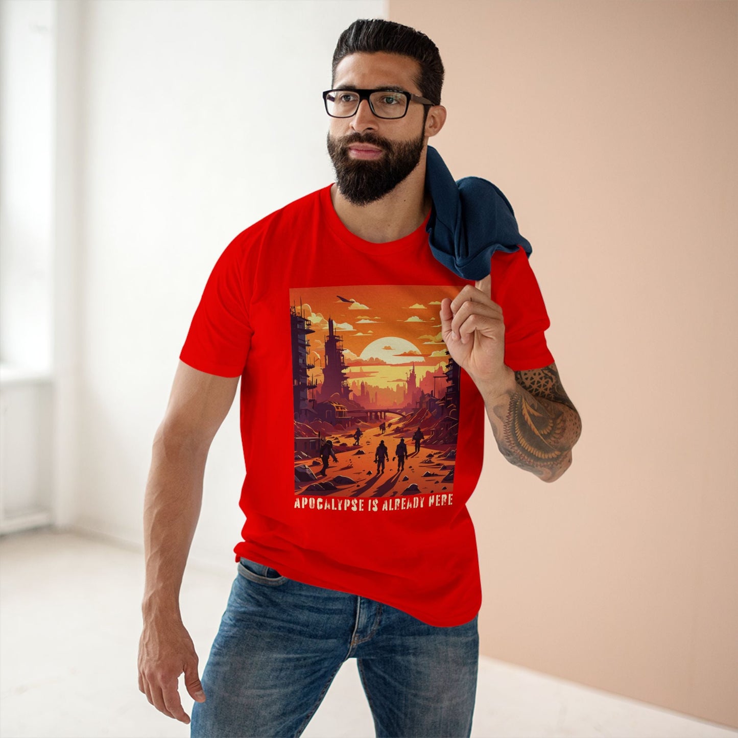 Cataclysm Shirt Doomsday Tee Unisex Premium Cotton Staple Tee Original Art Design By Retro2Nova
