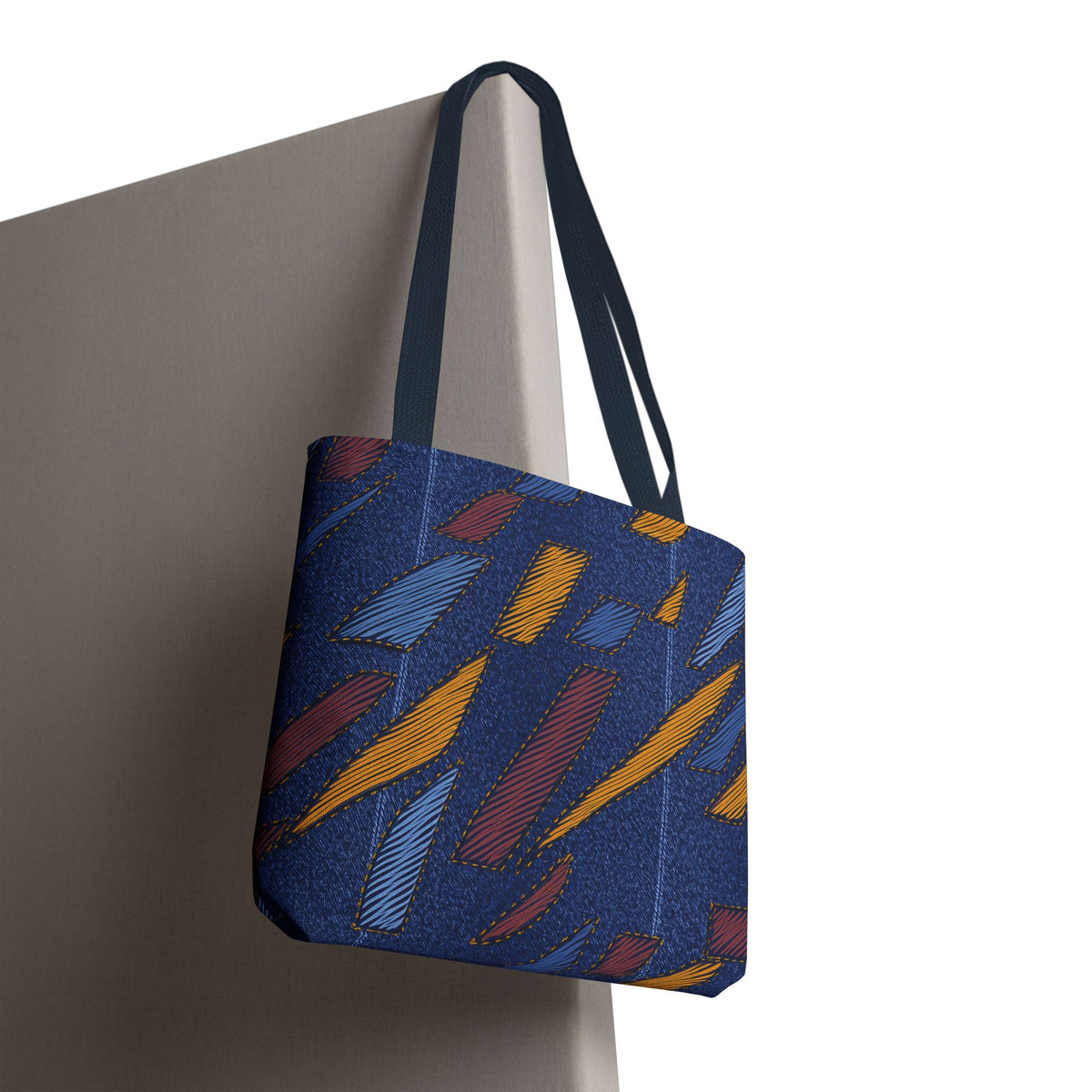 Denim Fabric Imitation Print Unisex Canvas Bag Poly Spun 3 Sizes Tote Bag 149