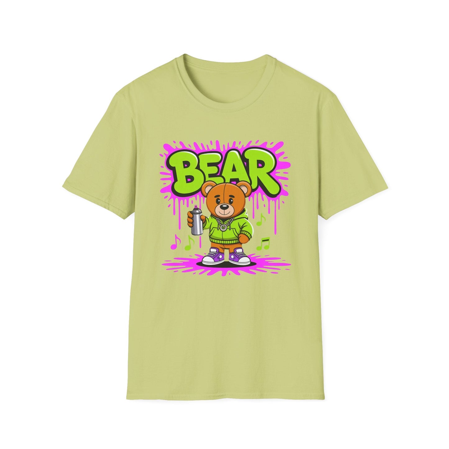 Unisex Cartoon T Shirt With Funny Animals Print Gildan Softstyle 64000 Tee Comfortable Everyday Wear
