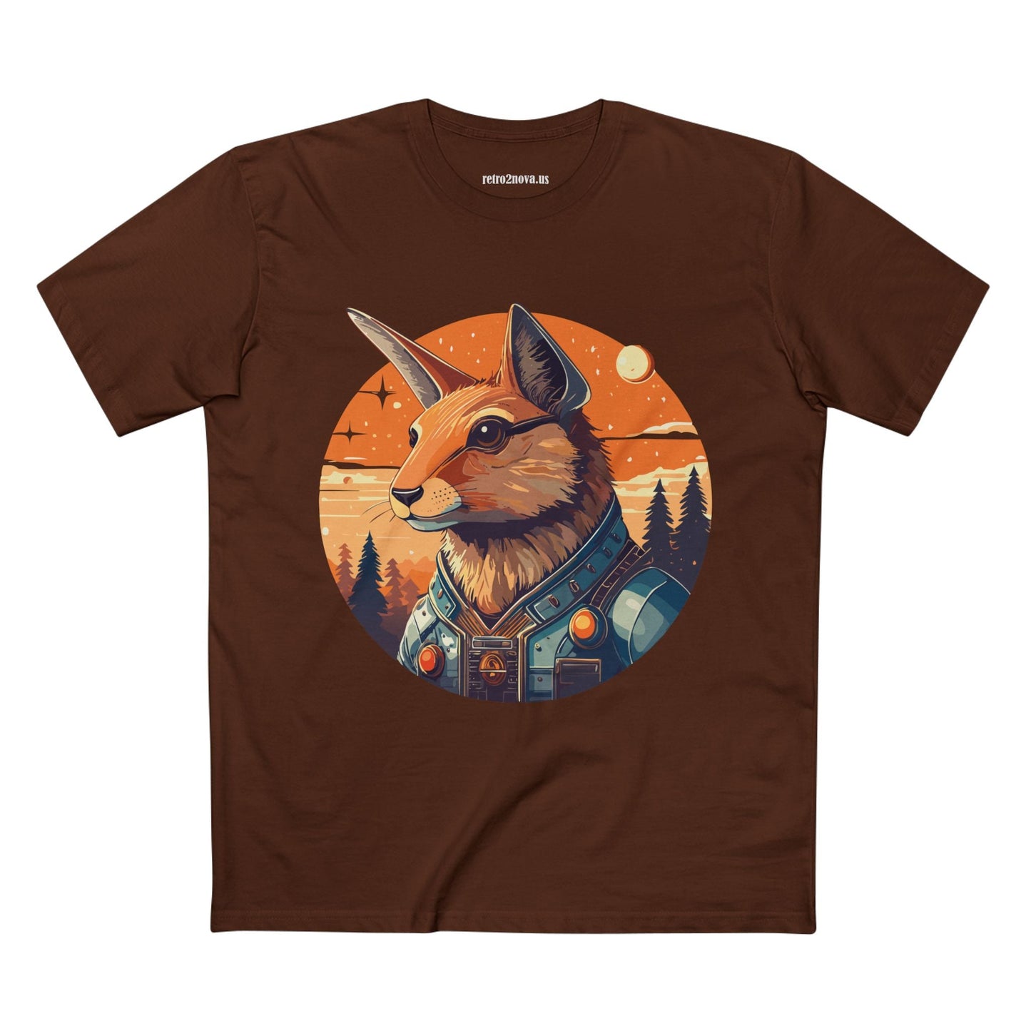 Rabbit Shirt Unisex Premium Cotton Tee With Original Art By Retro2Nova Animal Collection Soft Breathable Comfort
