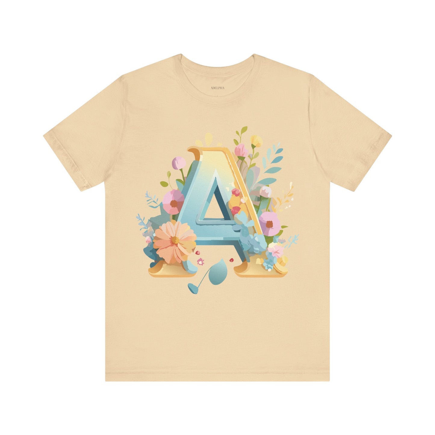 Letter A Shirt Graphic Tee Unisex Vintage Inspired Adelpha Art Jersey Short Sleeve