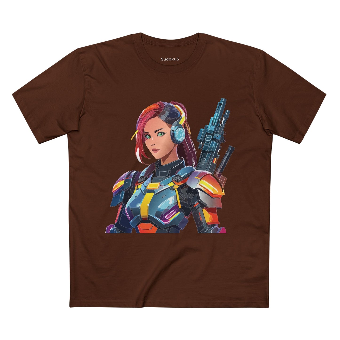 Army-woman Graphic Unisex 100 Cotton Staple Tee 6