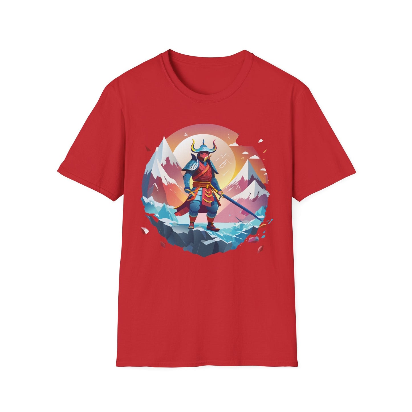 Samurai Style T Shirt Unisex Softstyle 64000 100 Percent Ring Spun Cotton Comfortable Tee
