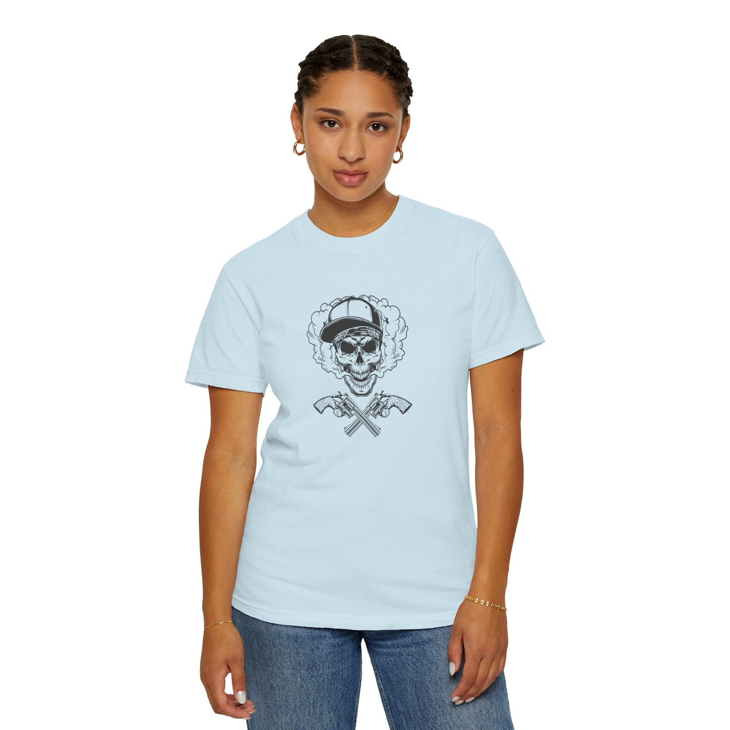 Unisex Cotton Tee Shirt with Skull