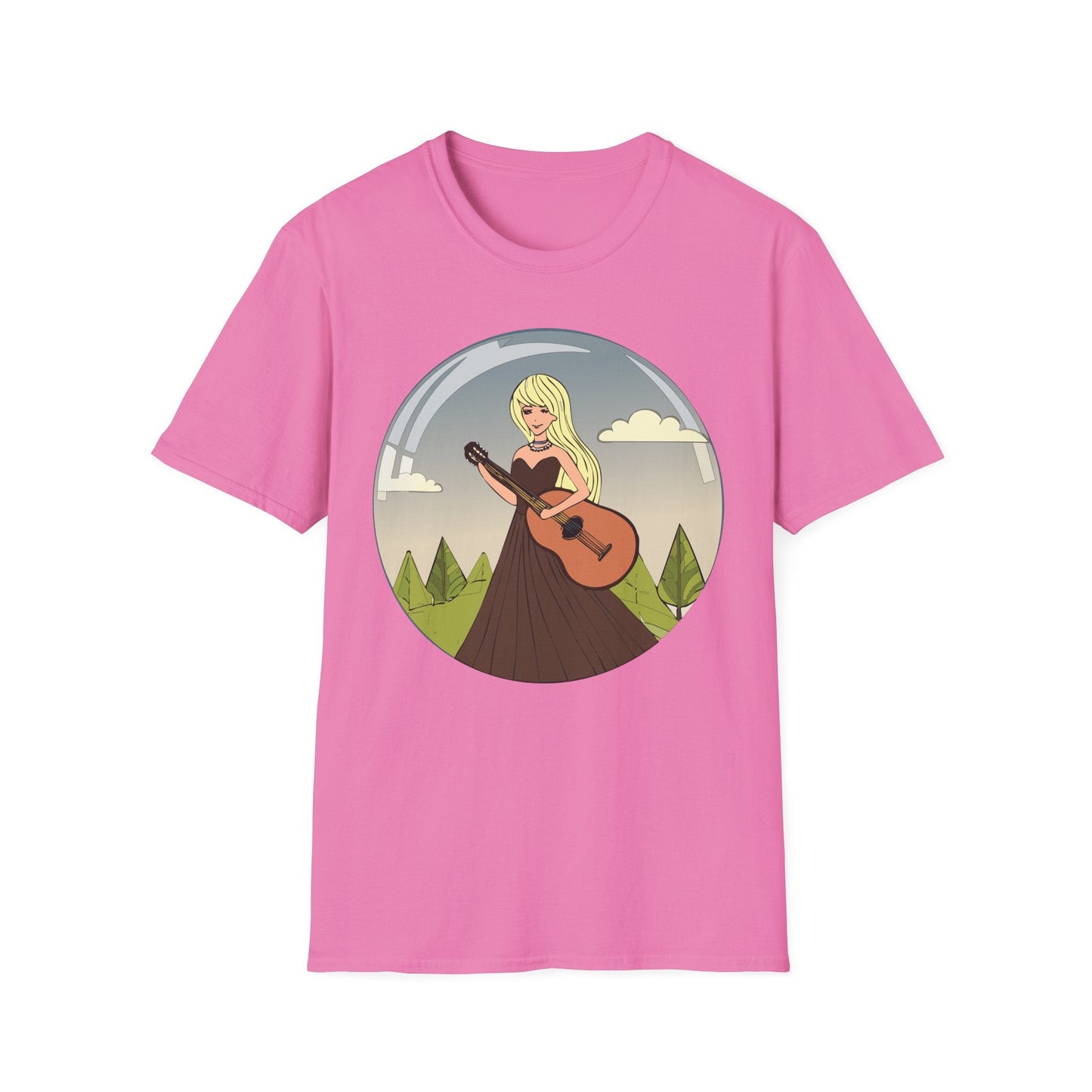Womens Graphic T Shirt Art Design Tee Softstyle 100 Percent Ring Spun Cotton Short Sleeve