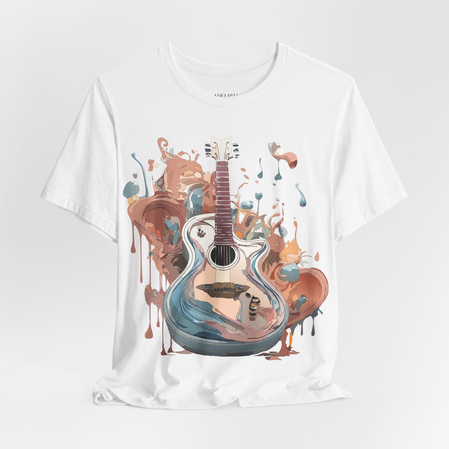 Music Graphic Unisex 100 Cotton Vintage Art with Musical Elements Tee 56