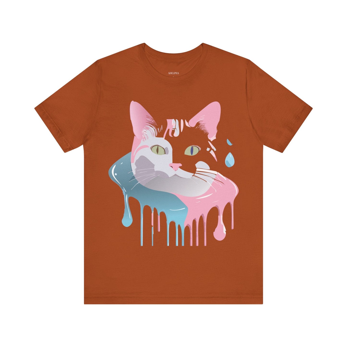 Cat Graphic Tee Unisex Short Sleeve T Shirt Adelpha Vintage Inspired Design