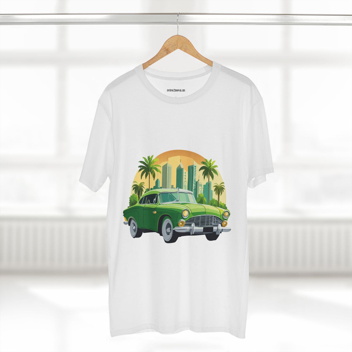 Retro Car Vintage Graphic Tee Staple Unisex 100 Cotton Tee Shirt - RC-7