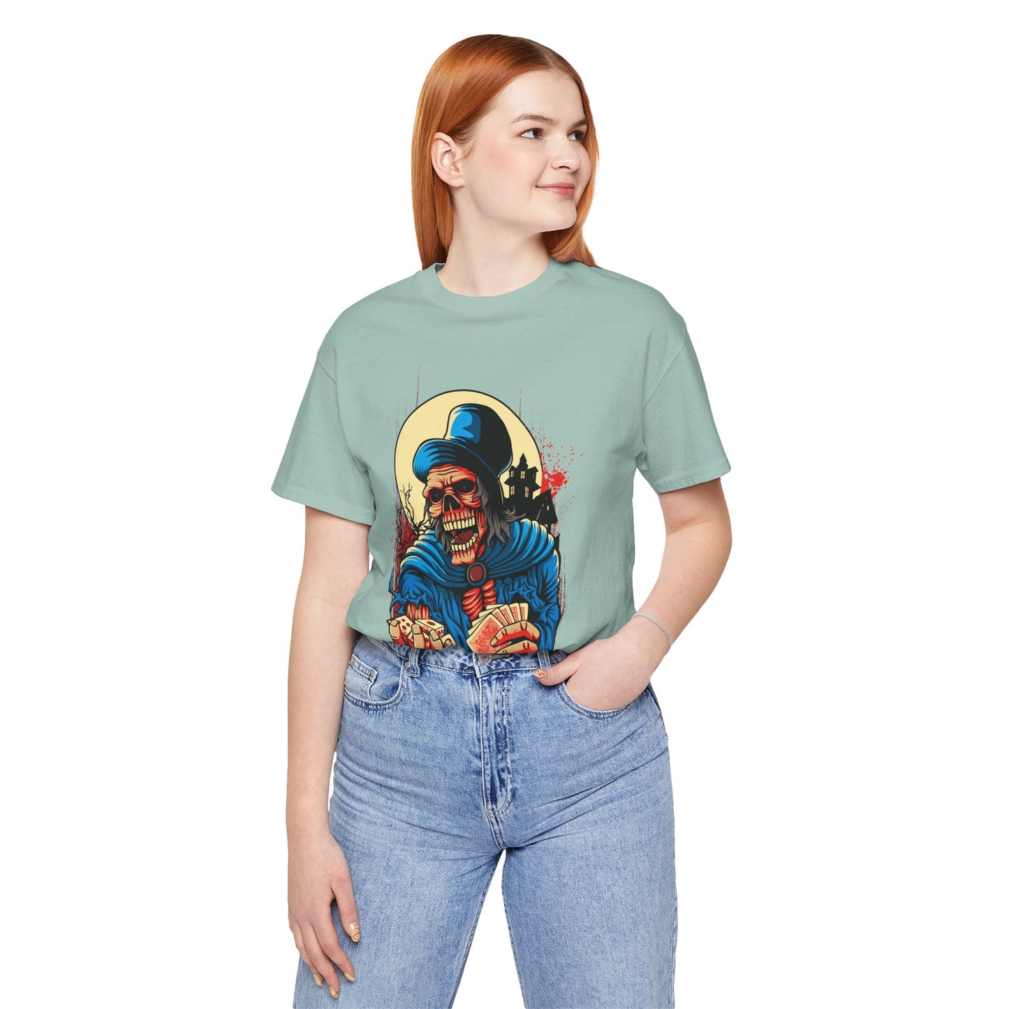 Skull Graphic Design Tee, Skull Shirt, Vintage Tees, Art Design T-Shirt, Graphic Tee, Art Shirts - 1