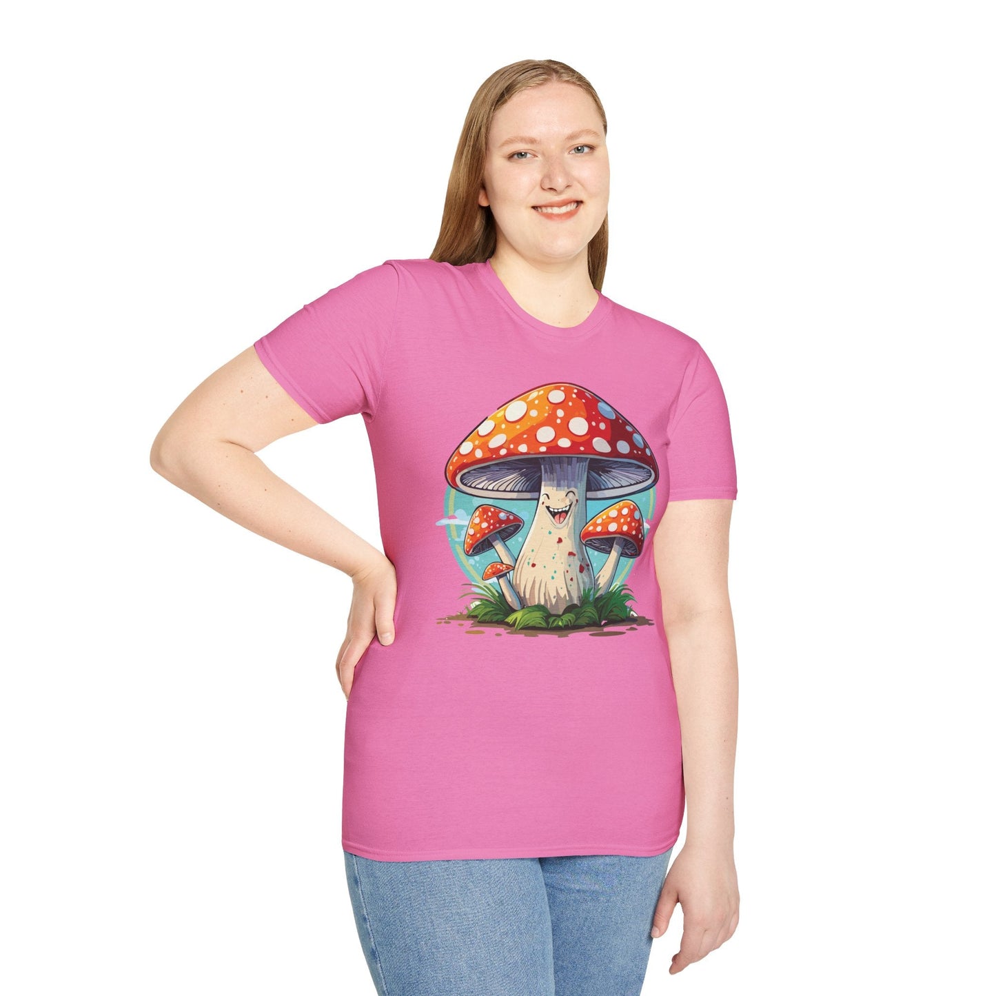 Mashroom Tee Shirt Unisex Funny Mashroom Design Softstyle Cotton Tee For Everyday Comfort