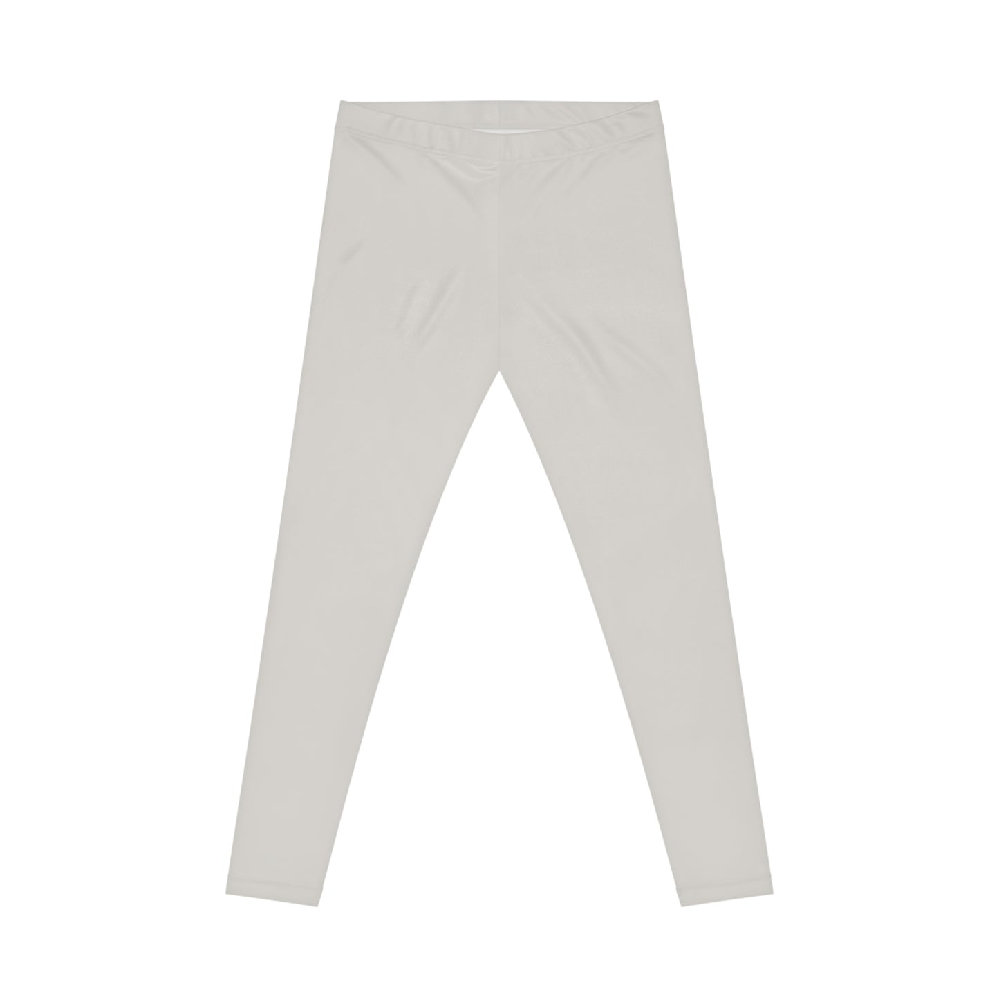 Dust Grey Color Women's Poly-Span Casual Leggings Print Everyday Activewear Pants
