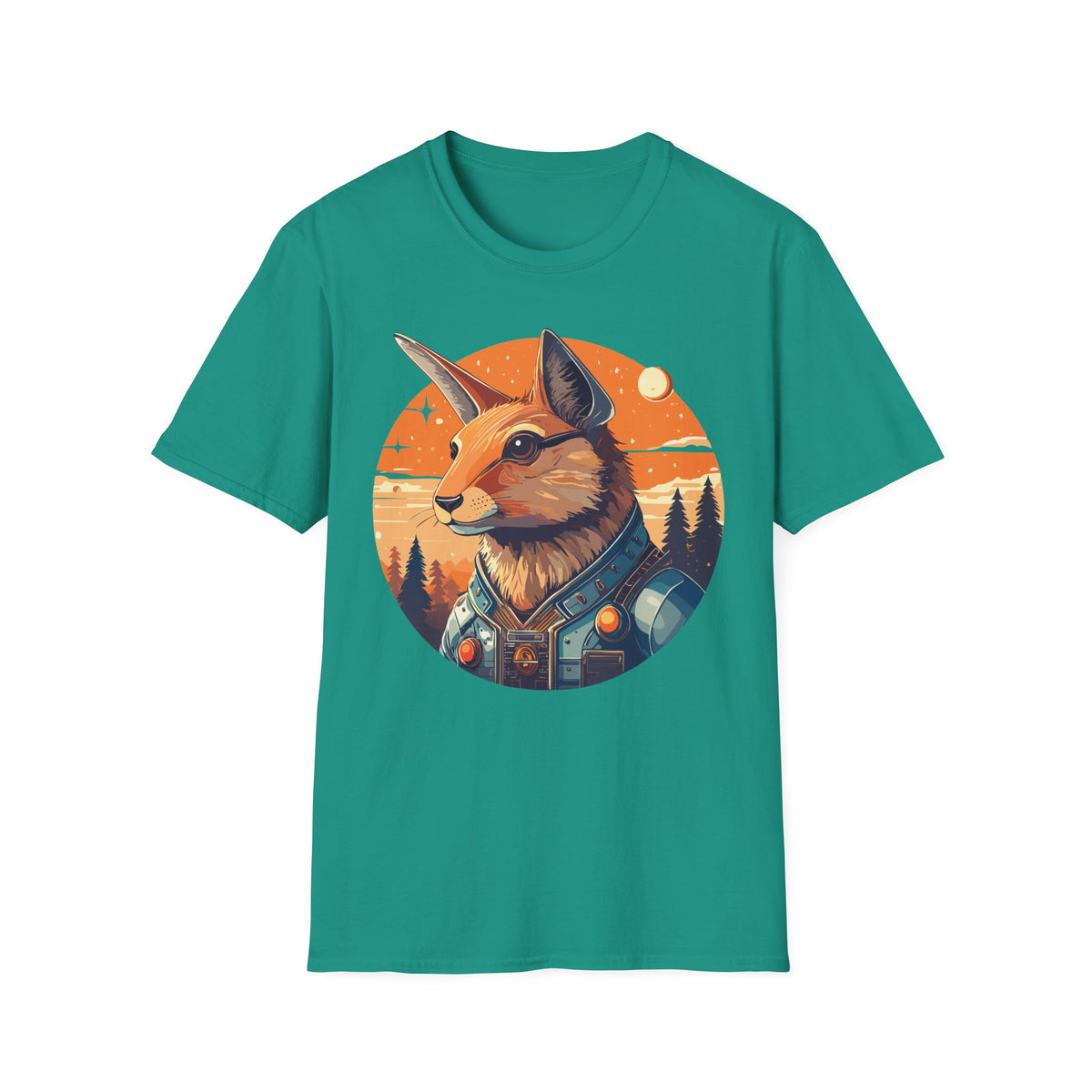 Fox Portrait T-Shirt | Sunset Wilderness Illustration