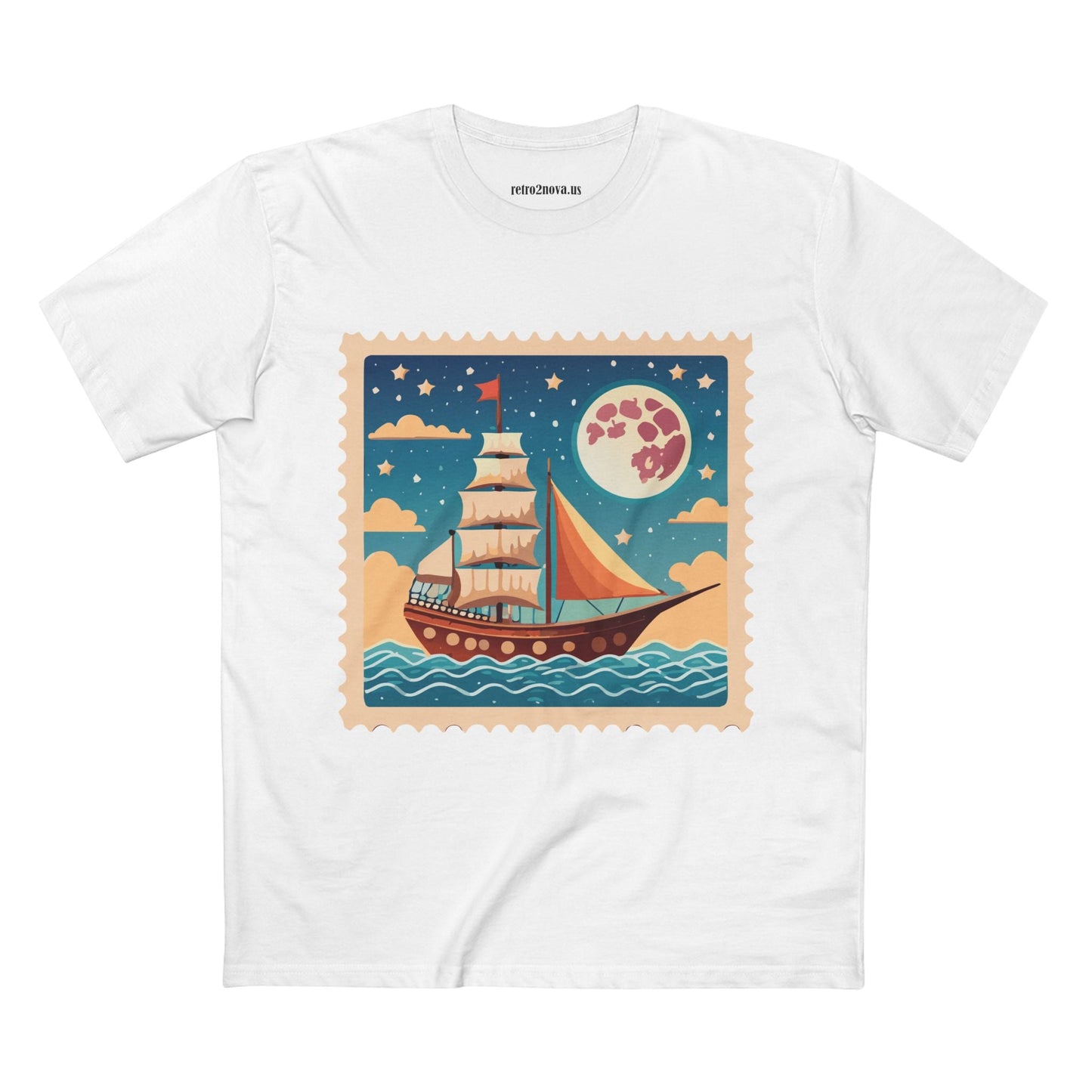 Postage Stamp Shirt Unisex Premium Cotton Tee With Original Art Design By Retro2Nova