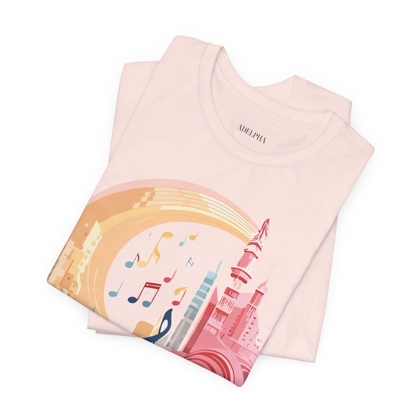 Music Graphic T Shirt Unisex Jersey Short Sleeve Art Design by Adelpha Vintage Inspired Tee
