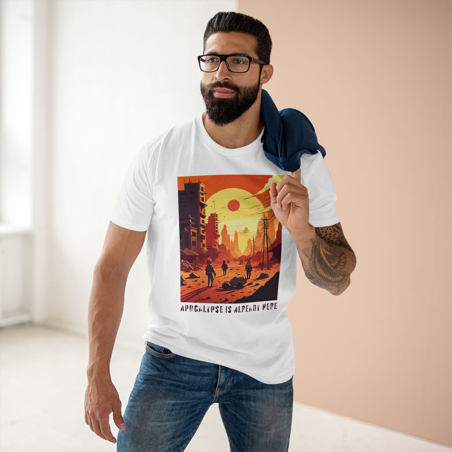 Cataclysm Doomsday Unisex Premium Cotton Tee With Original Art Design From Retro2Nova Collection