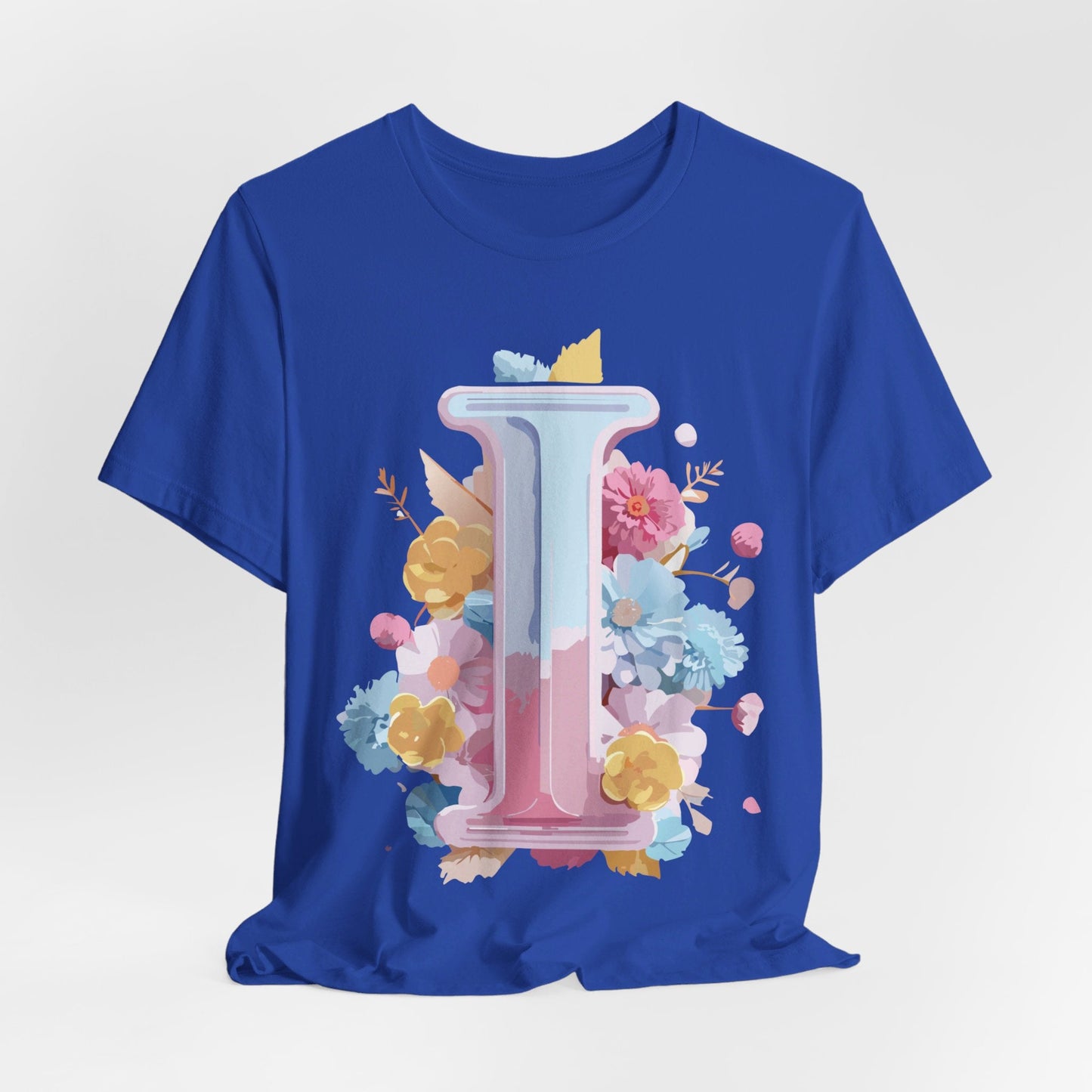 Letter I Shirt Unisex Graphic Tee Vintage Inspired Adelpha Art Design Short Sleeve