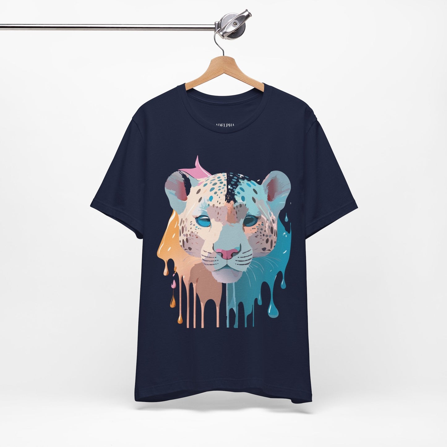 Adelpha Cheetah Graphic Tee Unisex Short Sleeve Art Design Shirt