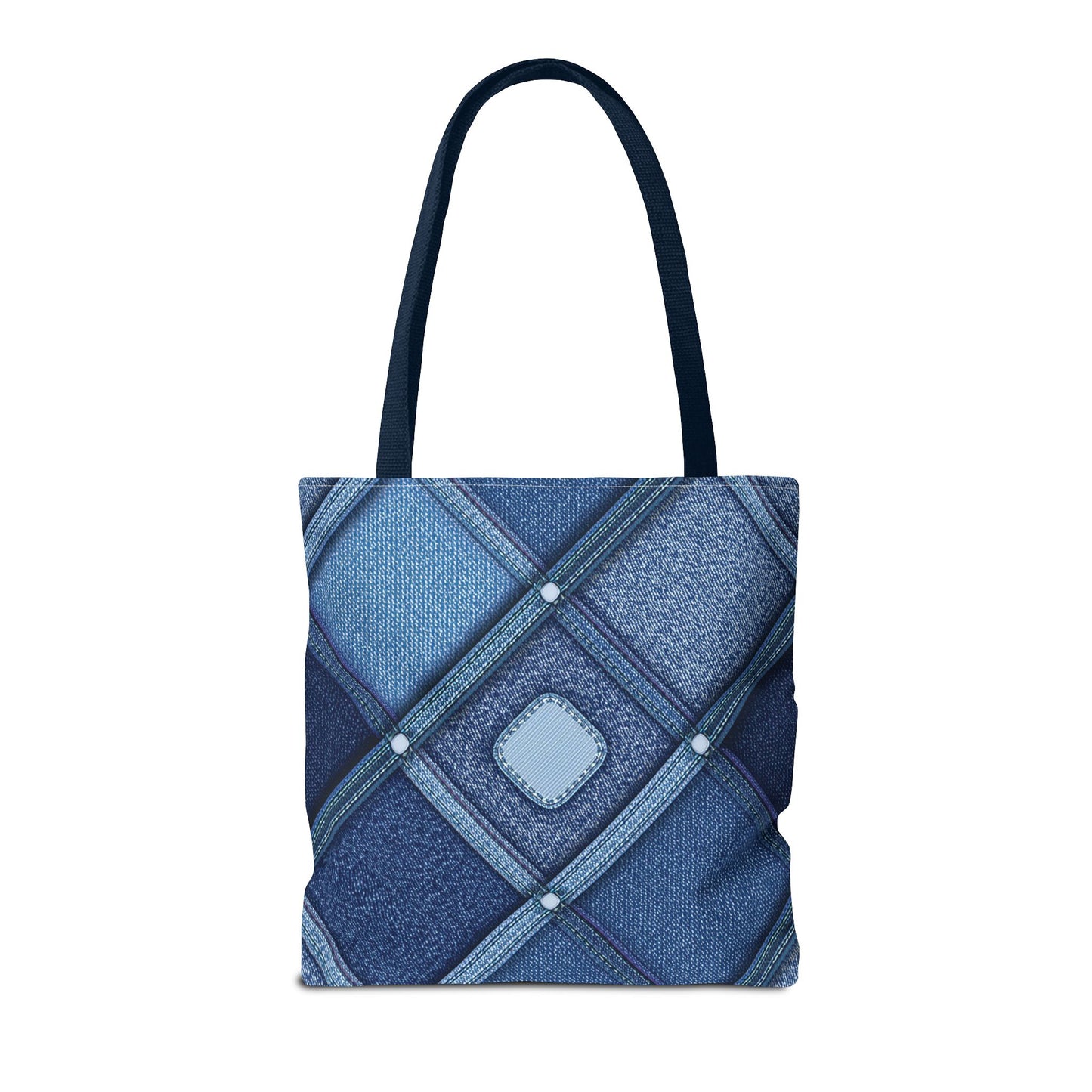 Denim Fabric Imitation Print Unisex Canvas Bag Poly Spun 3 Sizes Tote Bag 102