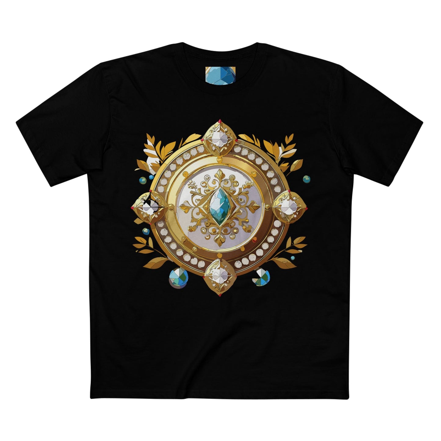 Medallion Graphic T-Shirt Unisex 100 Cotton With Gold Art Design Medal Tee 12