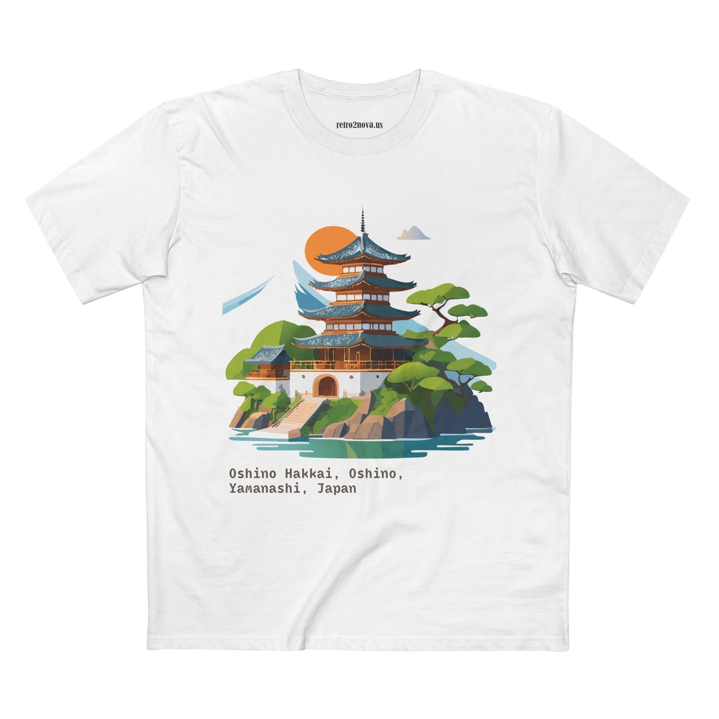 Japan Travel Shirt Unisex Cotton Tee With Original Art Design From Retro2Nova Collection