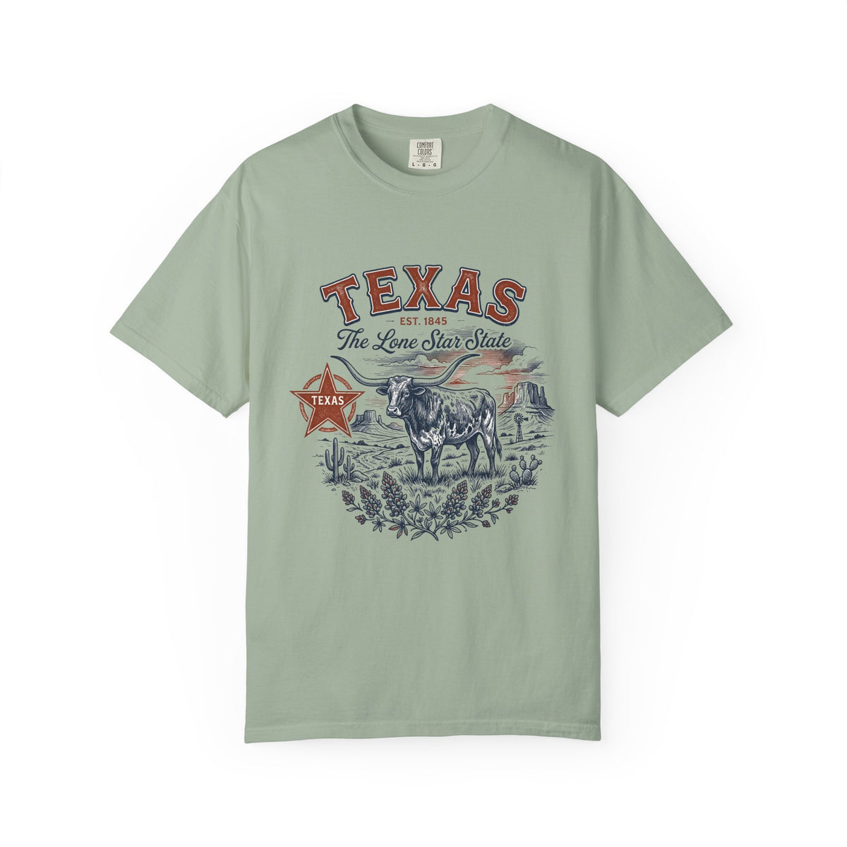 Texas State Vintage Travel Tourist Graphic Tee Unisex 100 Cotton Comfort Colors T-Shirt