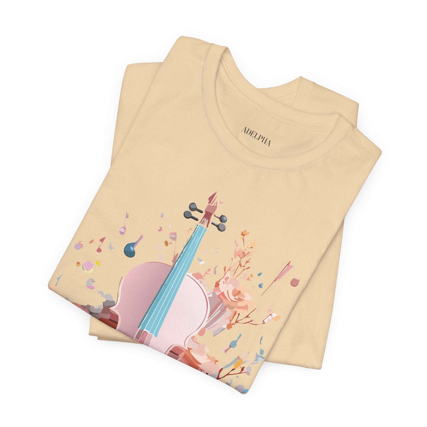 Music Graphic Unisex 100 Cotton Vintage Art with Musical Elements Tee 12
