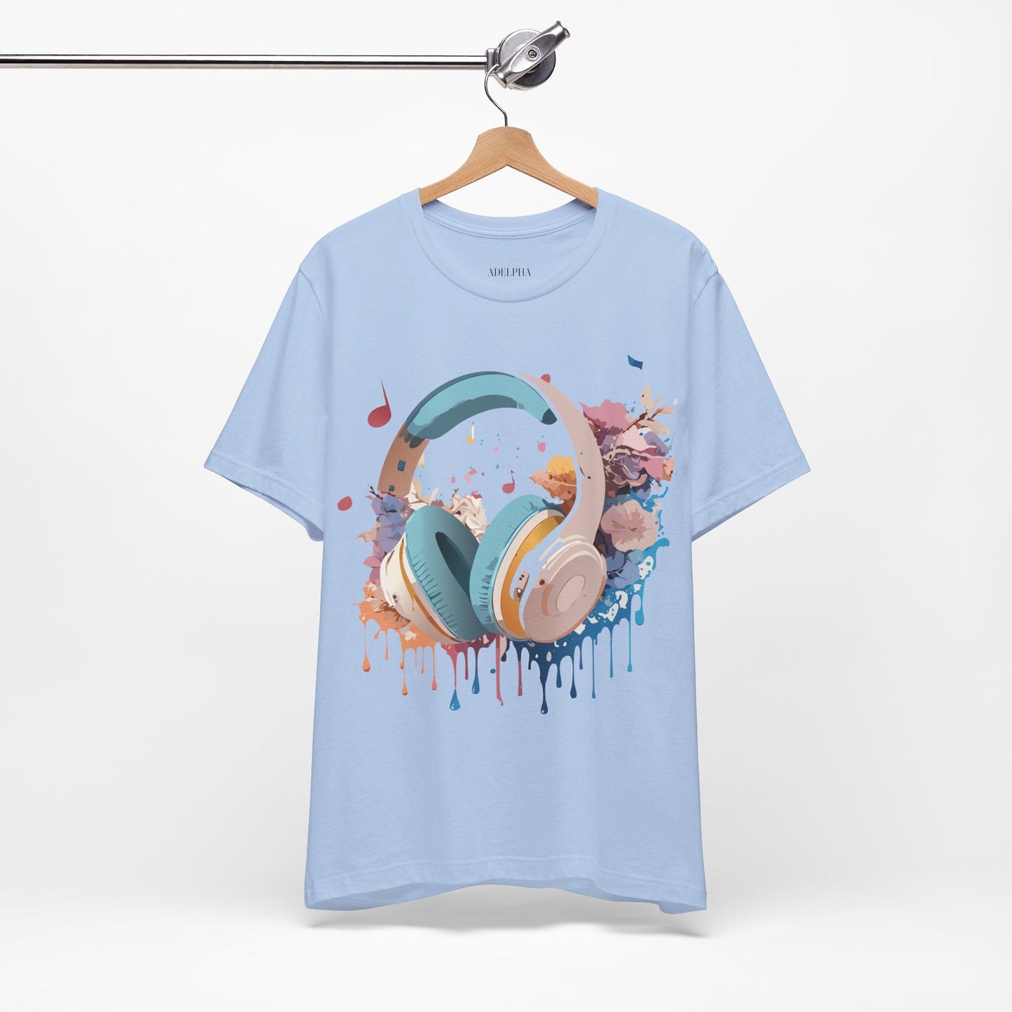 Unisex Graphic Tee Adelpha Art Design Vintage Music Inspired Short Sleeve Jersey Premium