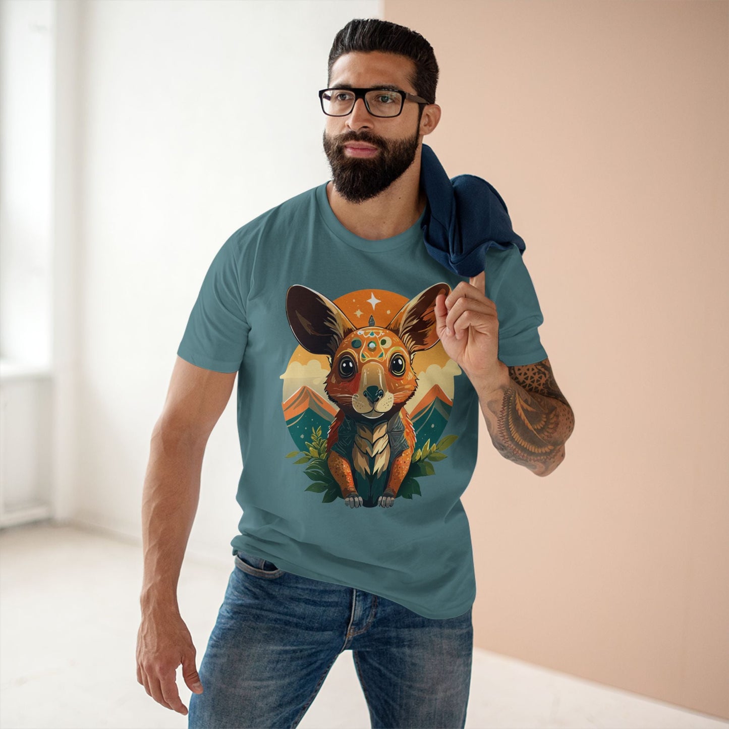 Rabbit Animals Shirt Unisex Premium Cotton Tee With Original Art Design From Retro2Nova Collection Premium Art Apparel