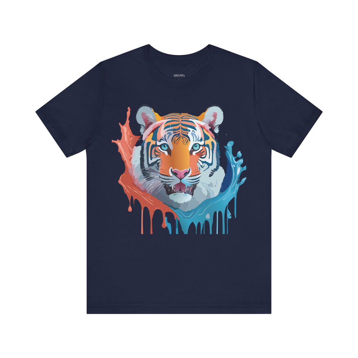 Tiger Graphic Unisex Cotton Bella+Canvas Tee with Art Animal Design e57