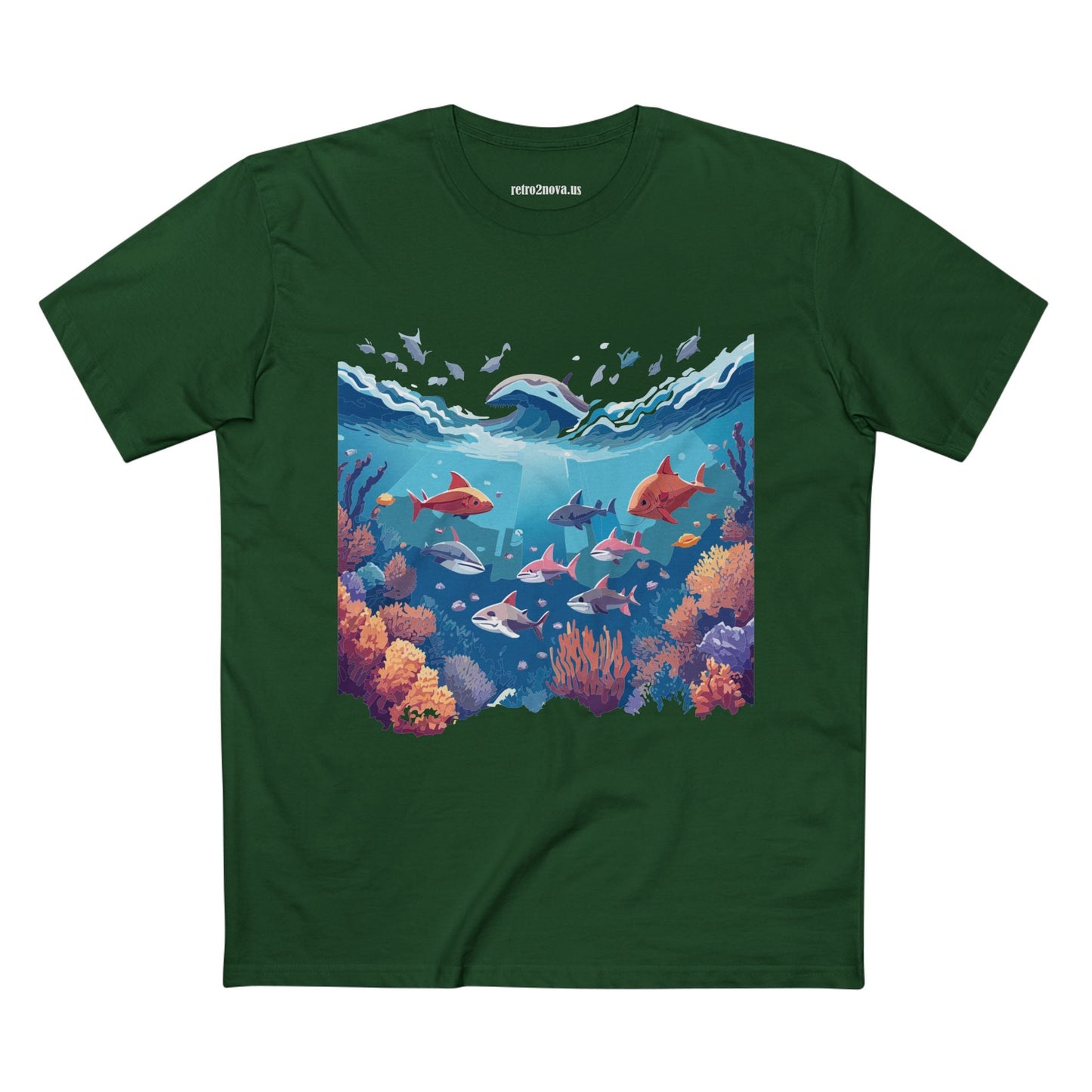 Ocean Shirt Ocean Pacific OP2 Unisex Premium Cotton Art Tee With Original Design Retro2Nova