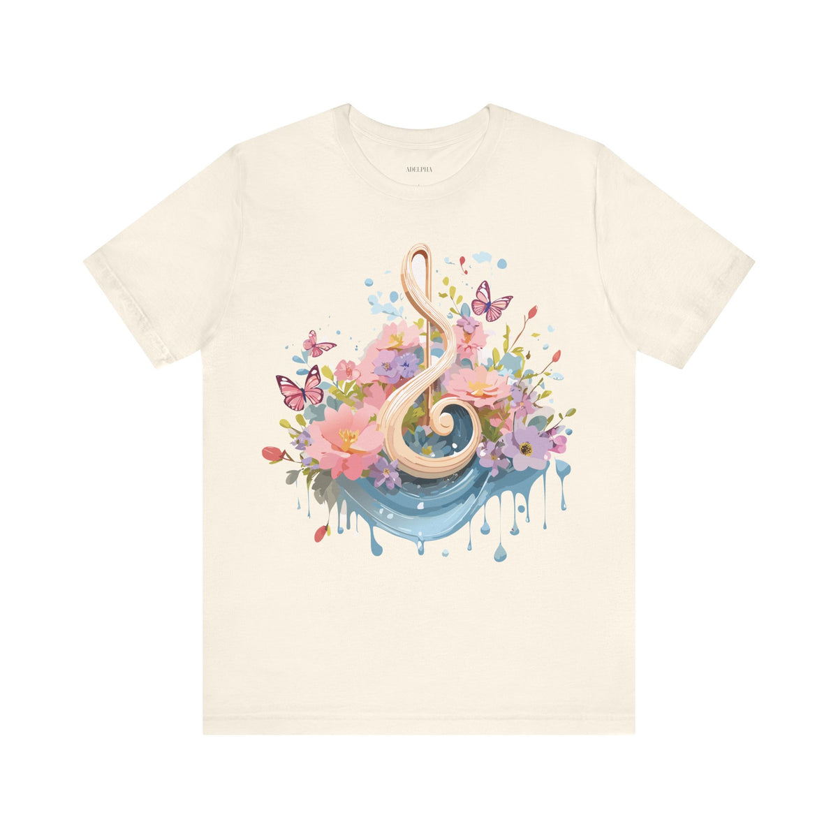 Music Graphic Unisex Cotton Bella+Canvas Tee with Art Design m149