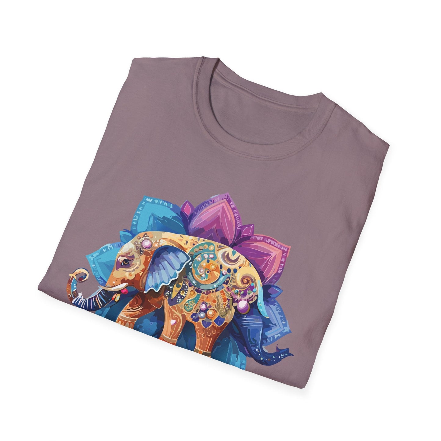 Unisex Elephant T Shirt Softstyle Gildan 64000 Cotton Tee For Animal Lovers And Collectors