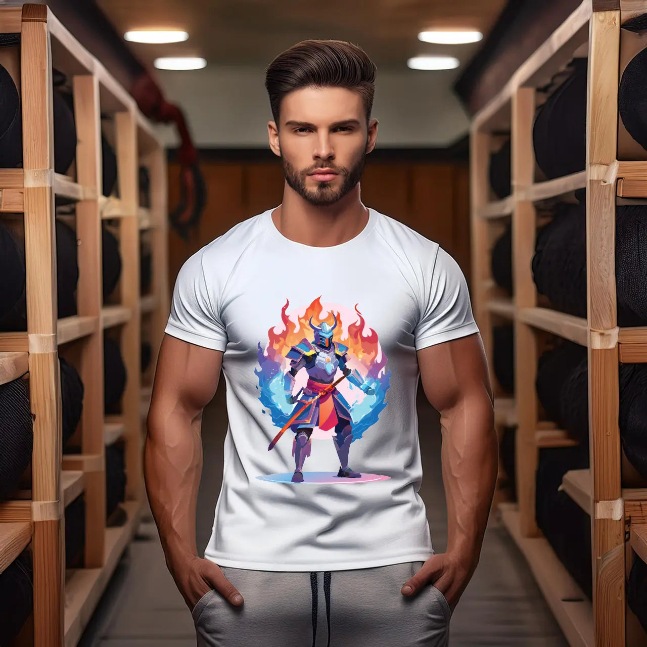 Samurai Graphic Unisex 100 Cotton Staple Tee 23