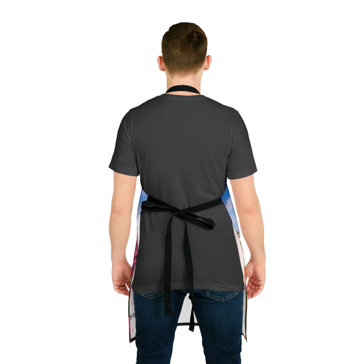 Tulip Field Kitchen Apron — Spring Floral Gardening & Baking Apron Stain-Resistant - Art Print Canvas Apron