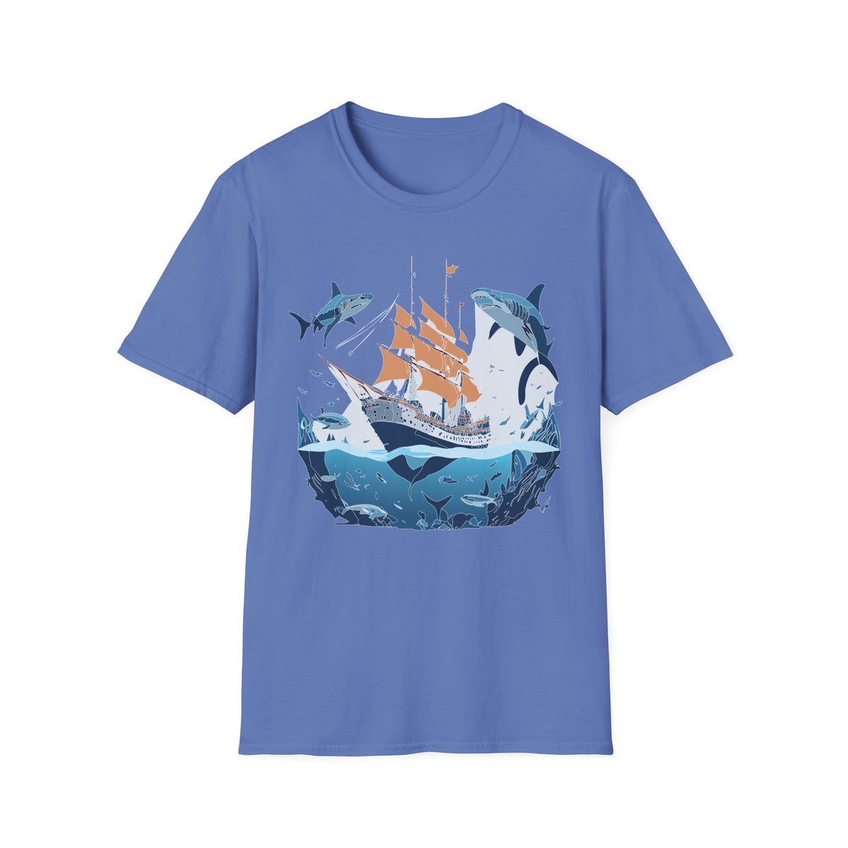 Ocean U boat Graphic Tee Gildan Unisex 100 Cotton Tee Shirt h37