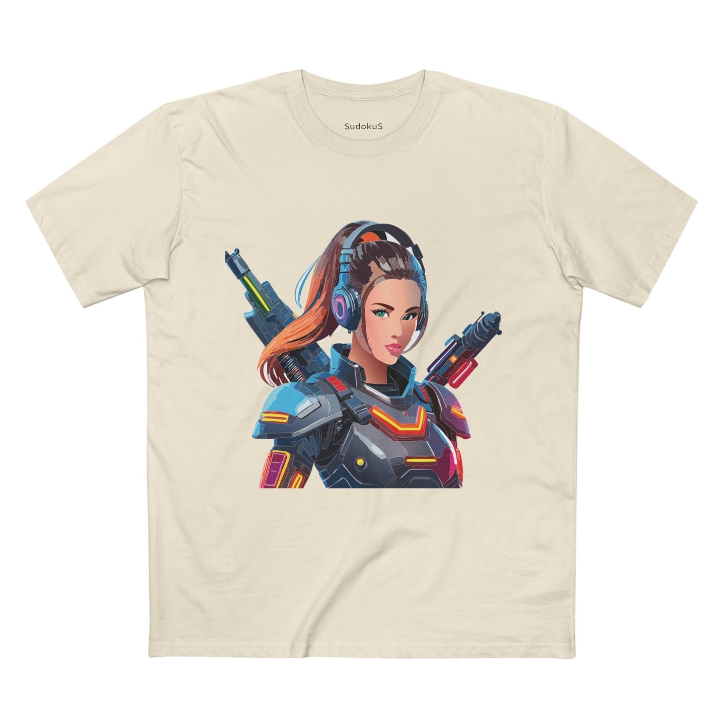 Army-woman Graphic Unisex 100 Cotton Staple Tee 13