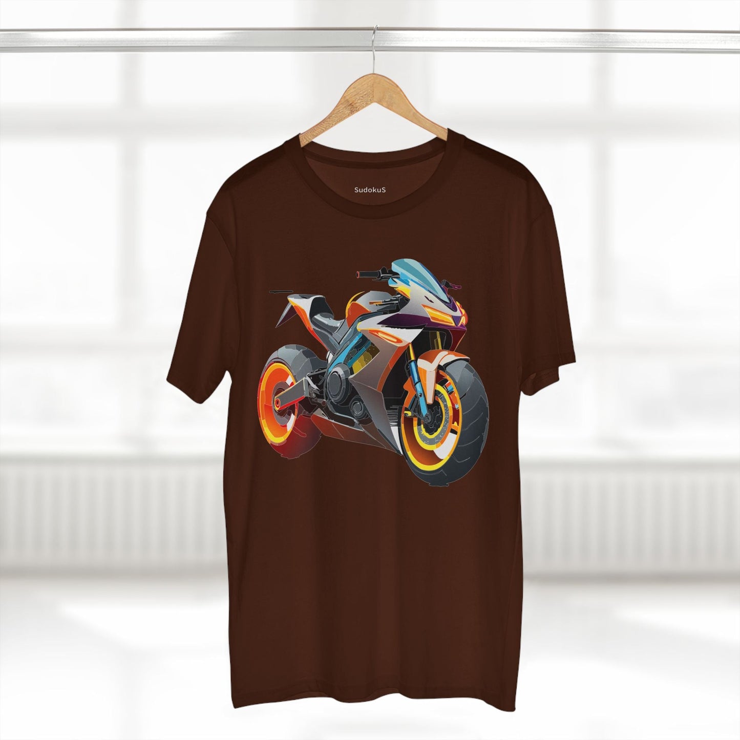 Moto Bike Graphic Unisex 100 Cotton Staple Tee 24