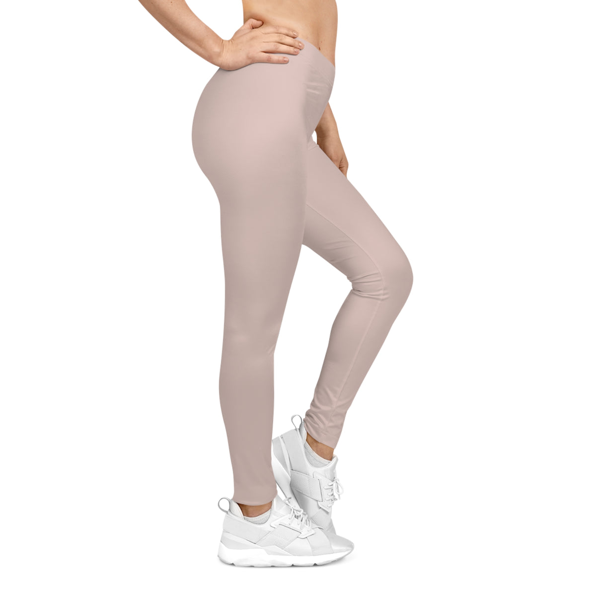 Desert Spring Beige Color Women's Poly-Span Casual Leggings XS-2XL
